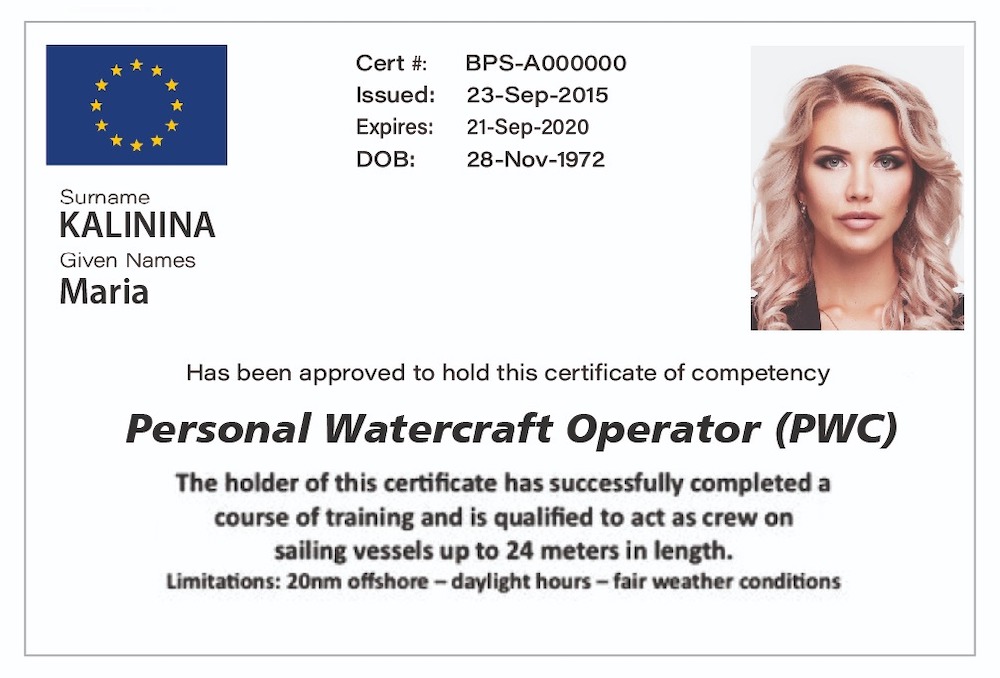 Personal Watercraft Operator (PWC)